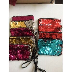 9 Reverse Color Sequin Small Purses B43